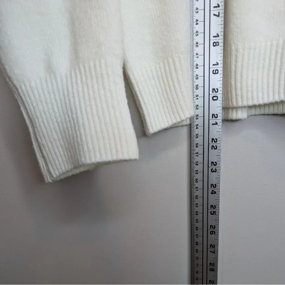 Shein Cream White Soft Knit Button Front V Neck Cardigan Plus Size 2XL Women - Picture 6 of 9